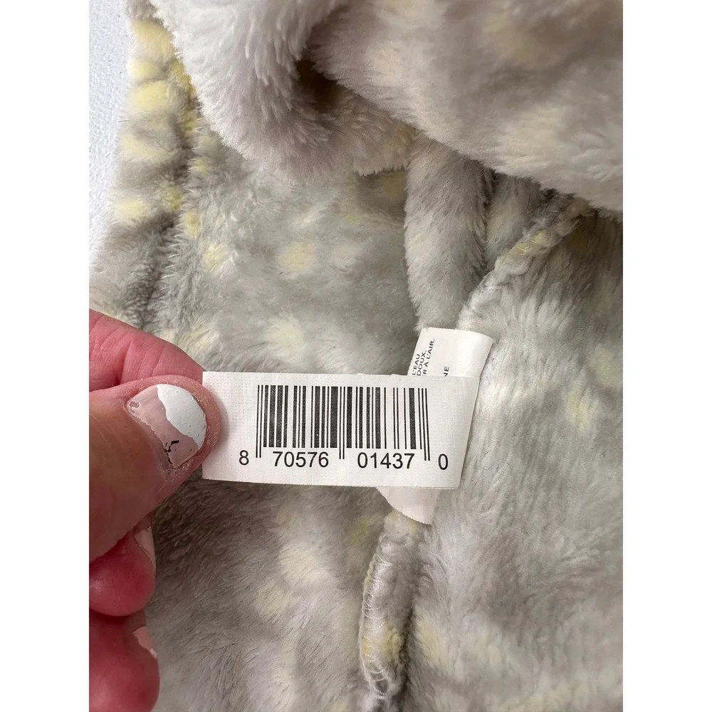 Blankets & Beyond Bunny Lovey Security Blanket Gray Yellow Floral Plush Kids Toy